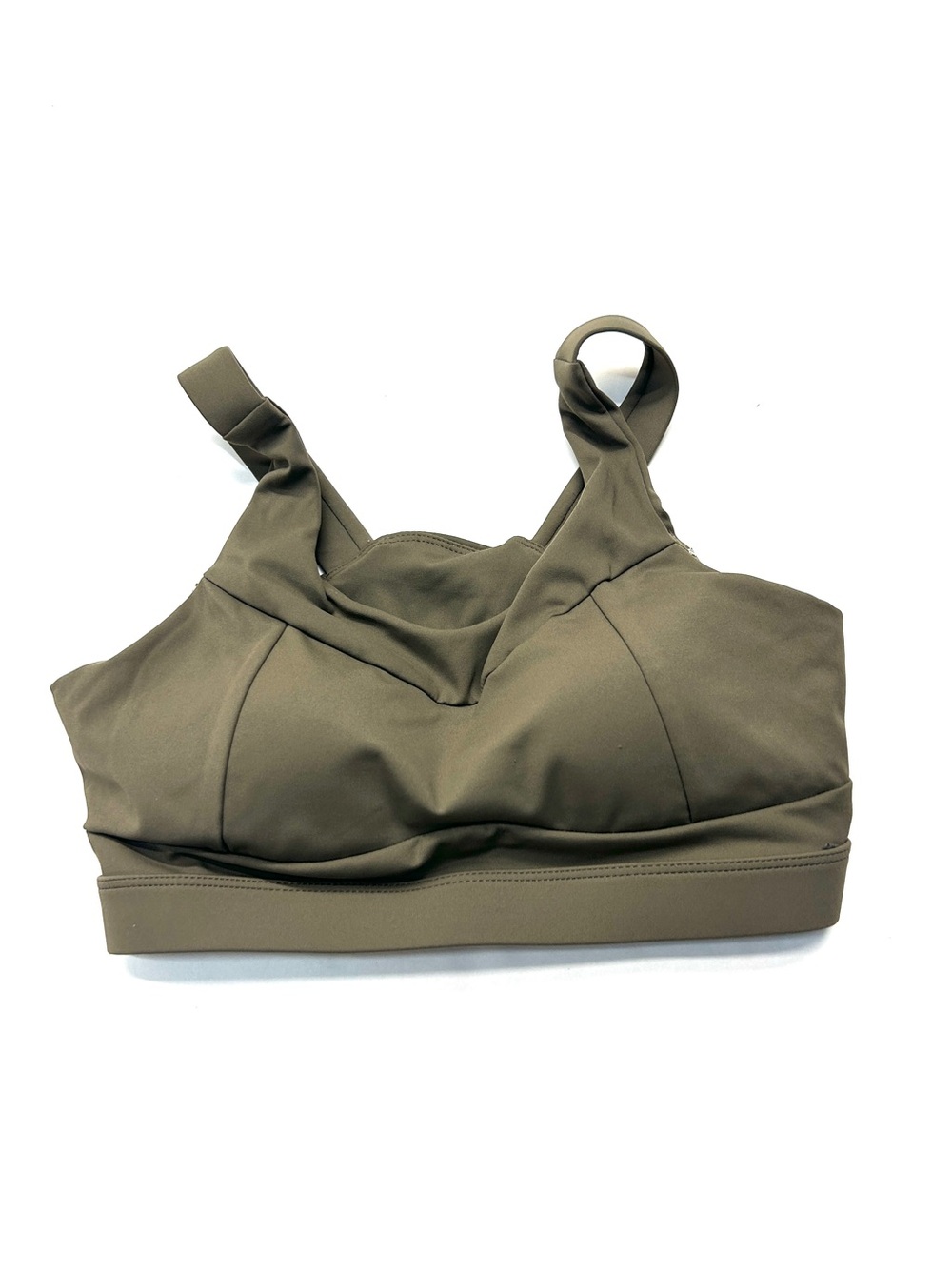 Running Girl Olive Green Supportive Sports Bra Padded High Support